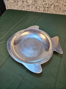 Metall Tommy Bahama Fisch geformte Schüssel 14x15" - Bild 1 von 3