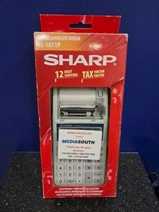Sharp EL-1611P Printing Calculator Easy To Read LCD Display-READ- NIB Batteries - Picture 1 of 5