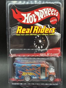 2014 Hot Wheels HWS BLUE HAUL OF FLAME Redline Club Real Riders RRs 03533/04500 - Picture 1 of 5