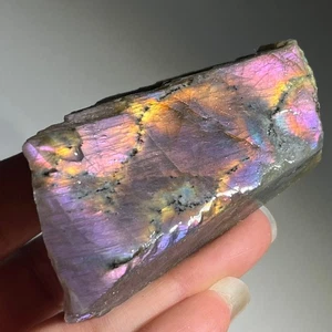 103g Rare Flashy Labradorite Slab Crystal Rough Gemstone Raw Labradorite Rough - Picture 1 of 9