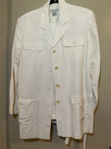 Silk Assets Diane von Furstenberg Seide Leinen Winter weiß Hosenanzug M - Hose S - Bild 1 von 8