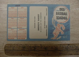 1955 New York Giants/ Dogers/ Yankees MLB Baseball Home Game Pocket Schedule,EXC - Picture 1 of 5