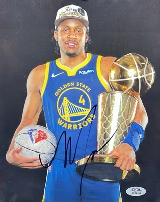 Moses Moody Signed 8x10 Photo Finals Trophy Warriors Auto PSA/DNA COA - Image 1 of 3