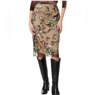 全新无标签 Vince Begonia 刺绣花朵亮片裙 - 尺寸 4 — 第 1/4 张图片