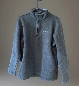 Maglione Columbia 1/4 Zip Manica Lunga Grigio Uomo Taglia Large - Foto 1 di 4