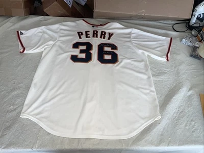 Nwt Auto Gaylord Perry San Francisco Giants Majestic Jersey Men Large USA Sewn - Image 1 of 4