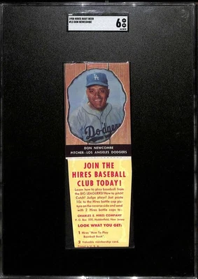 1958 Hires Root Beer #13 Don Newcombe  SGC 6 EXMT B100843 - Image 1 of 3