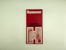 Hannover - Karte Hotelführer Hotelguide - 1985