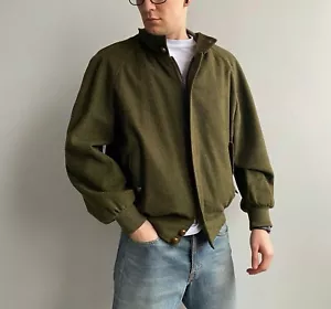 Vintage Salko Exclusive Alpaca Men’s Harrington Jacket with Tartan Size S/M - Picture 1 of 17