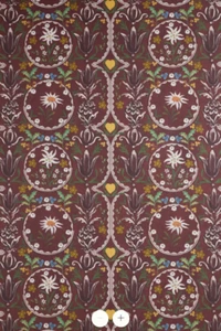 Anthropologie Mind the Gap Edelweiss Floral Burgundy Red Wallpaper New in Box - Picture 1 of 9