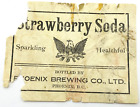 G Vintage Canada Bottle Label PHOENIX Brewery Strawberry Soda Phoenix B.C.