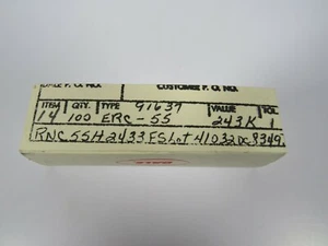 (100) Dale ERC-55 243k 1% 1/4w Metal Film Resistors RN55H2433FS - Picture 1 of 2