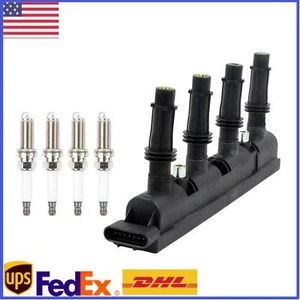 1X Ignition Coil & 4X Spark Plugs For Buick Encore Chevy Cruze Sonic 1.4L UF669 - Picture 1 of 12