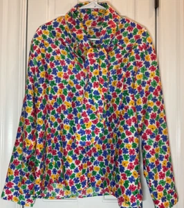 LESLIE FAY VINTAGE LONG SLEEVE BLOUSE SIZE 12 100% POLYESTER EUC - Picture 1 of 2