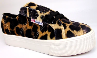 Superga 2790 Fanvelvetw Platform Sneakers Women's Size US 8.5 M,  Leopard NEW - Image 1 of 4