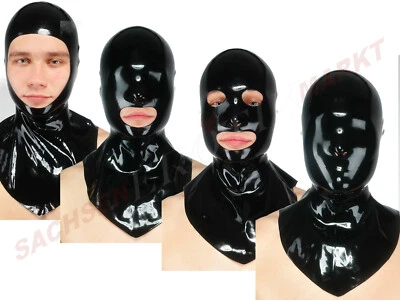 Latex Maske Haube Fetisso Latexmaske Rubber Fetish Bondage Body Catsuit Gasmaske