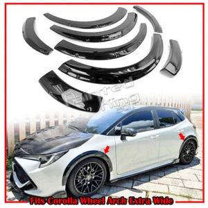 19-23 Fit For Corolla Hatchback E210 Fender Flare Wheel Arch Wide Glossy Black - Picture 1 of 7