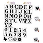 4 Inch Letter Stencils and Numbers,40 Pcs Reusable Plastic Large Alphabet 4inch