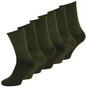 Militär Wandern Baumwollmischung Arbeitsstiefel Socken Armee oliv - Bild 1 von 3