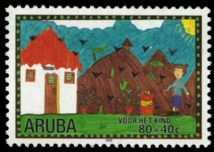 ARUBA B62 - Children's Art "Young Girl Recycling" (pb18909) - Picture 1 of 1