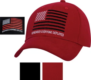 R.E.D. Cappello da baseball Remember Everyone Deployed USA Flag Cap US Support Soldiers - Foto 1 di 7