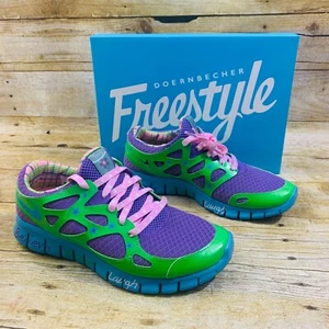 2019 Nike Free Run + 2 DB Mackenzie Short Violet Green Gr.8,8,5 (437527-543 - Bild 1 von 5