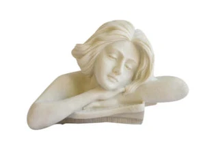 Escultura abstracta de arenisca blanca hecha a mano - Imagen 1 de 2