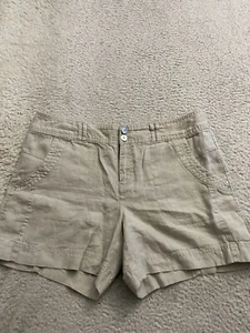 INC International Concepts Women Linen Shorts Beige Size 8 (32 x 5) - Picture 1 of 7