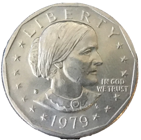 Rare 1979 Susan B Anthony Silver $1 With Dew Drop Mint Mark Mistake Cover