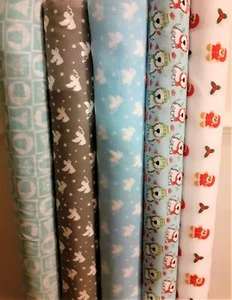 Clearance - 2mts Christmas printed poly cotton fabric material - Picture 1 of 6