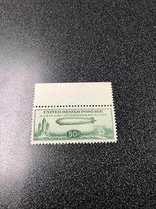 Correo aéreo de EE. UU. C18 Graf Zeppelin 50c excelente jumbo como nuevo nunca bisagras - Imagen 1 de 4