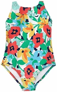 Speedo L110728 Kids Multi High Neck Strappy Back One-Piece Size 16 - Picture 1 of 3