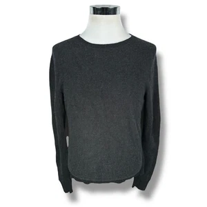 Ralph Lauren Black Label Sweater Mens XL 100% Cashmere Waffle Knit Gray Charcoal - Picture 1 of 10