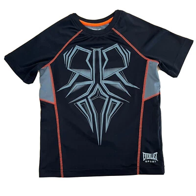 Everlast Sport Athletic Top T-Shirt Boys Medium M 8 Black Short Sleeve Mesh Back - Image 1 of 4