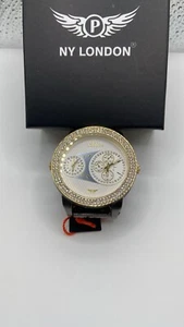 NY London Bling Dial Black & Gold Analogue Watch 7709G - Picture 1 of 5
