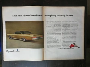 Vintage 1969 Plymouth Sport Fury zweiseitige Original Farbanzeige - Bild 1 von 1
