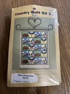 Cross My Heart Country Quilt Kit 2 Bugs Counted Cross Stitch NEW - Picture 1 of 2