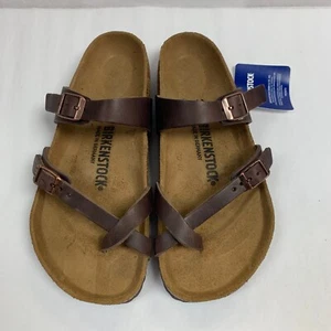 Birkenstock Nuovo con Scatola Mayari Habana Pelle Oliata Larghezza Regolare - Taglia Seleziona - Foto 1 di 5