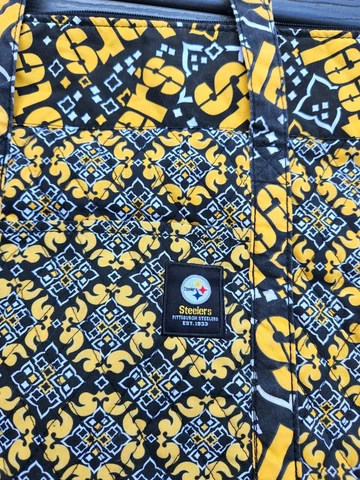 Quilted Tote Bag - NFL Pittsburgh Steelers 16" Purse Tote Cover