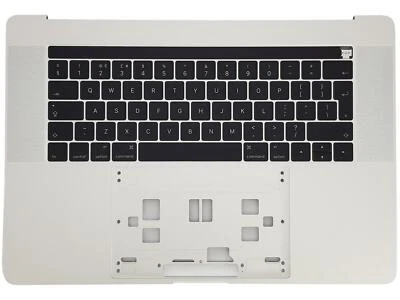 Apple MacBook Pro Retina 15" A1707 2016 2017 Palmrest Cover Keyboard UK Silver - Image 1 of 2