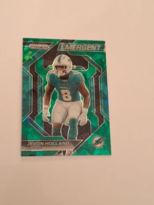 2023 Prizm Jevon Holland Emergent Green Cracked Ice No. H-12 - Image 1 of 3