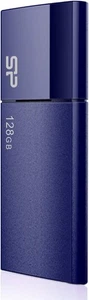 Silicon Power USB Memory 128GB USB3.0 Sliding Blaze B05 Navy Blue SP128GBUF3B05V - Picture 1 of 7