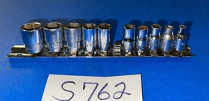 SNAP-ON TOOLS 10 PIECE 1/4 DRIVE SAE. SHORT SOCKET SET 6 POINT - Picture 1 of 14