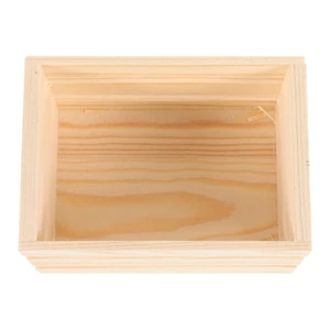 Cesta de madera modelo casa de muñecas miniatura decoración miniatura caja - Imagen 1 de 20