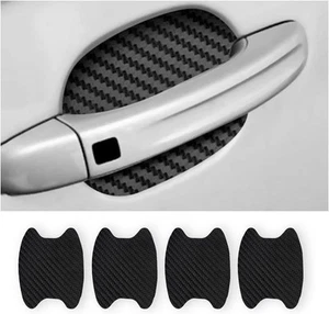 4PCS Sticker, Carbon Fiber Anti-Scratches Car Door Cup Protector, Black/4PCS - Foto 1 di 6