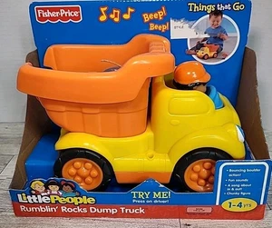 Fisher-Price Little People Rumblin Rocks Dumper 1-4 anni Fun Soinds - Foto 1 di 7