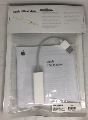 Genuine Apple Dial-Up External USB Modem 56 Kbps MA034Z/A - Image 1 of 4