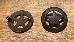 Zwei (2) Gusseisen Kreis Texas Lone Star Schublade Zug 2 1/2" breit zwei (2) 10315 - Bild 1 von 24