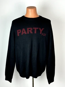 Armani Exchange Graphic PARTY Black Sweater * LARGE - Picture 1 of 3