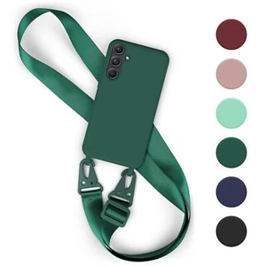 Handy Hülle mit Band für Samsung Galaxy A55 5G Handy Kette Case zum Umhängen - Picture 1 of 12